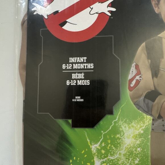 NIP NEW GHOSTBUSTERS COSTUME UNISEX INFANT 6-12 MONTHS JUMPSUIT HALLOWEEN 1 PC - Picture 2 of 8